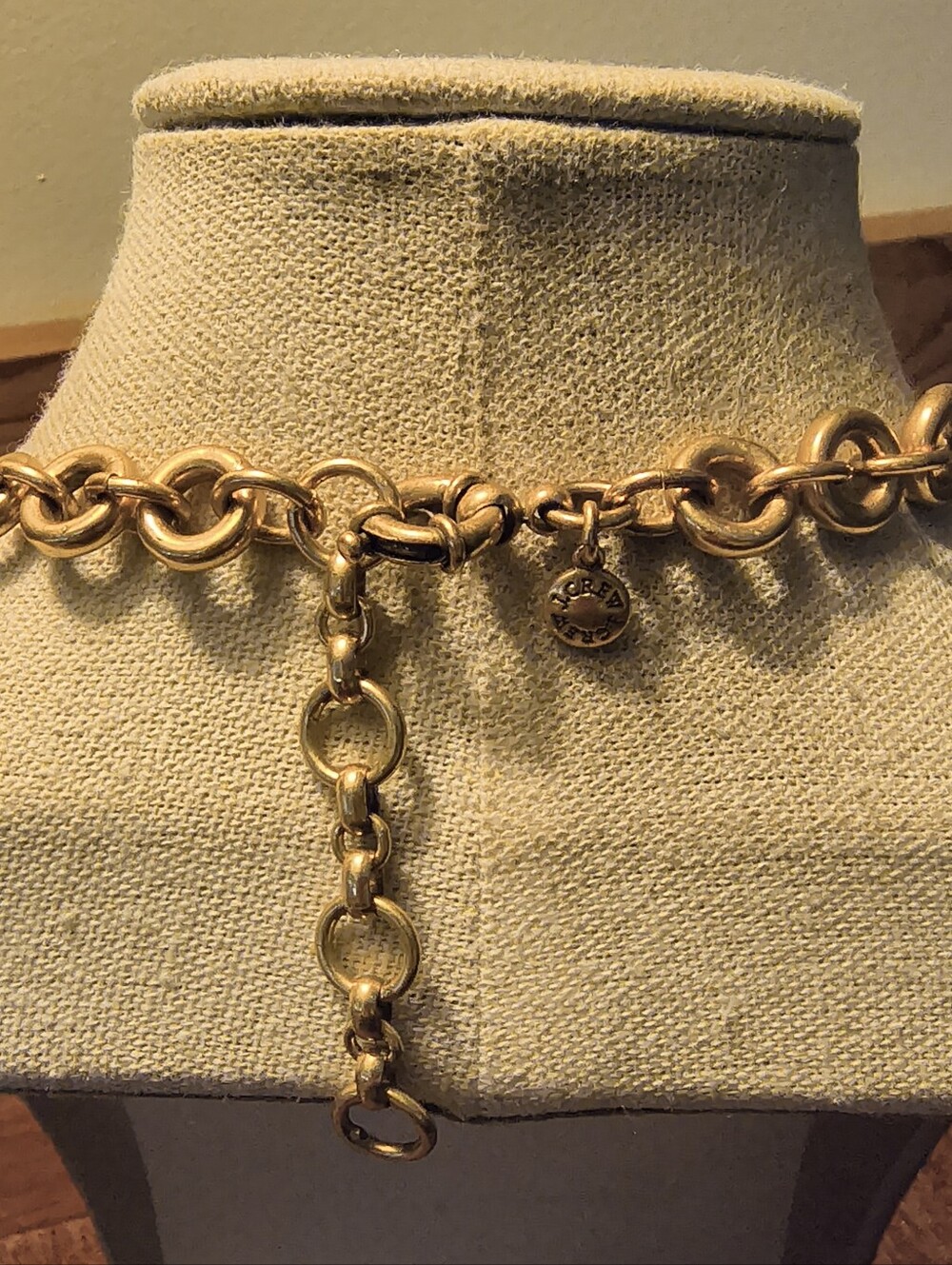 Vintage J Crew Chunky Gold Bold Flowers Huge Rhinestones Statement Necklace - Picture 8 of 9